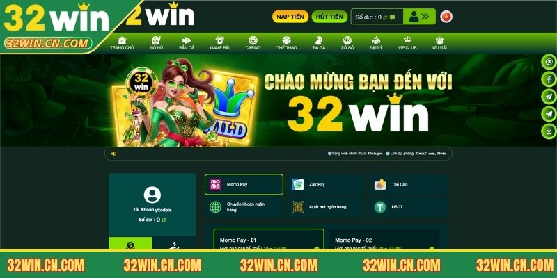 Hướng dẫn các bước nạp tiền 32WIN đơn giản & chi tiết nhất